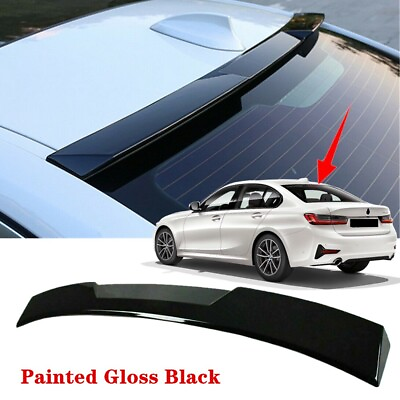 #ad FOR 19 24 BMW G20 3 SERIES 330I G80 M3 REAR WINDOW ROOF SPOILER WING GLOSS BLACK $57.36