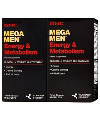 #ad 2 Pack GNC Mega Men Energy amp; Metabolism Multivitamins 90 Caplets Total 180 Ct. $33.95