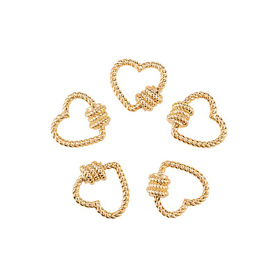 #ad 6x Screw Heart Lock Charms Clasp Hook Closure for Making Dangling Keyrings Decor $8.26