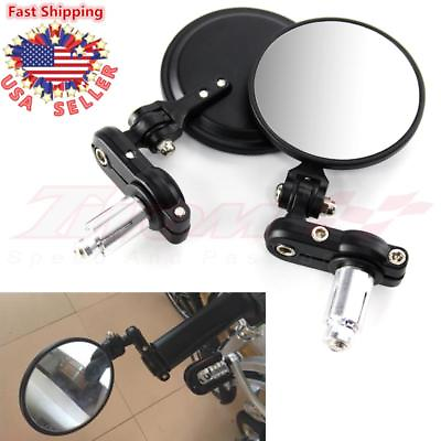 #ad Universal CNC Handle Bar End Round Rear View Side Mirrors 7 8quot; Custom Adjustable $17.14