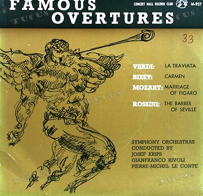 #ad Bizet Mozart Verdi Rossini Famous Overtures 7in 1961 VG VG #x27;* $5.99