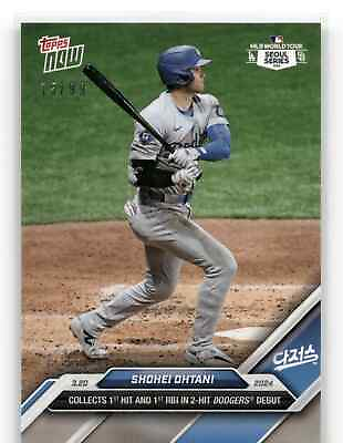 #ad SHOHEI OHTANI Dodgers Debut 2024 Topps Now #1 KOREAN Parallel 15 99 Los Angeles $299.99