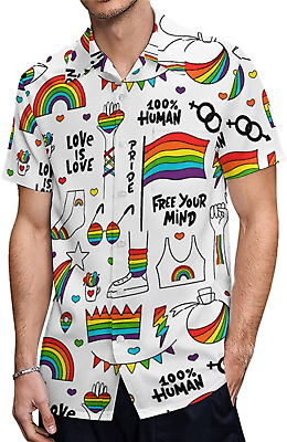 #ad Love Is Love Free Your Mind Human Rights Rainbow Hawaii Shirt for LGBTQ $33.00