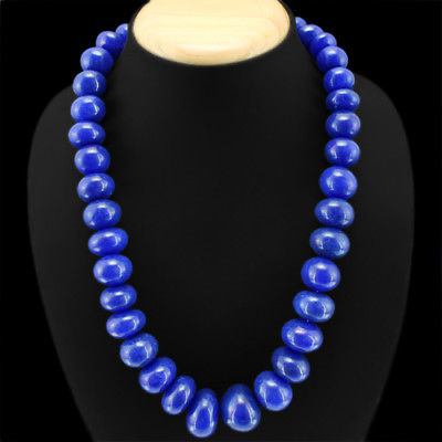 #ad BRILLIANT TOP ATTRACTIVE 1023.00 CTS ENHANCED SAPPHIRE BEADS NECKLACE RS $44.99