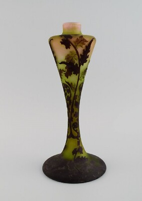 #ad Émile Gallé 1846 1904 France. Vase in mouth blown art glass. $2000.00