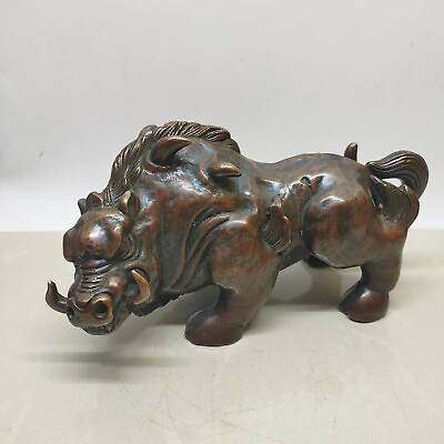 #ad copper sculpture a animal wild boar statue $94.05