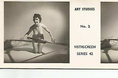 #ad 1 VISTA SCREEN Stereoview ART STUDIES No.2 Nudes Raumbild type D $13.50
