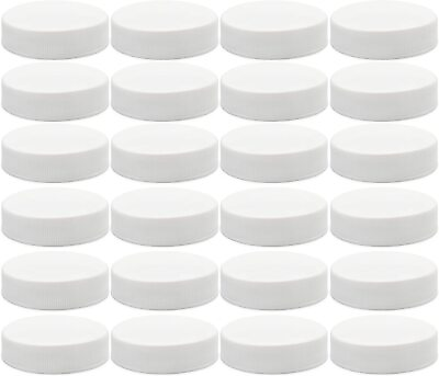 #ad White Plastic Regular Mouth Lined Mason Style Jar Lids 24pk 70 450 Size $15.99