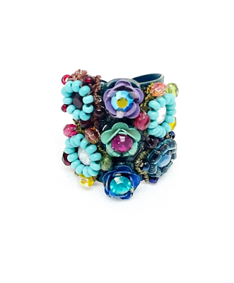 #ad Michal Negrin Ring coloring Crystal Size US 8 Women#x27;s. $86.13