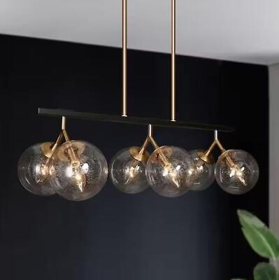 #ad Black and Plated Gold Kitchen Chandelier 28.5 in. 6 Light $305.99