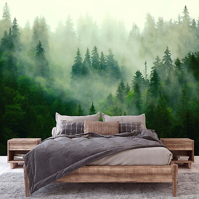 #ad Botanical forest photo WALLPAPER easy to apply bedroom wall mural trees nature $72.65