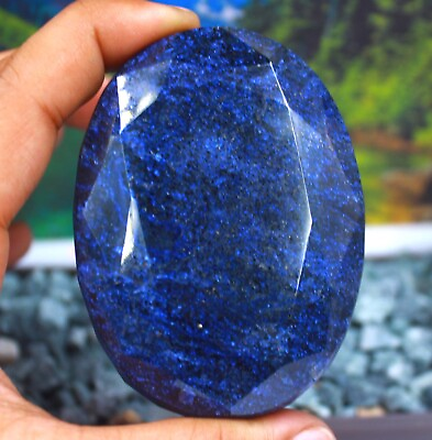 #ad Wednesday Offer 400Ct Certified Oval Shape African Blue Sapphire Gemstone RS $12.97