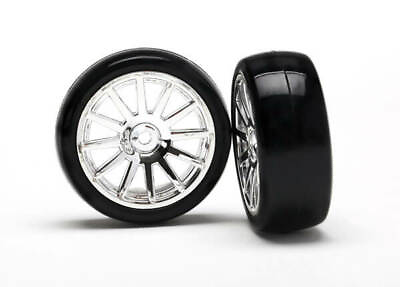 #ad Traxxas Chrome 12 Spoke Wheels and Tires 2 LaTrax Rally 7573 $12.00