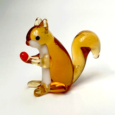 #ad Murano Glass Handcrafted Unique Art Lovely Squirrel Figurine Size 1 Glass Art $19.98