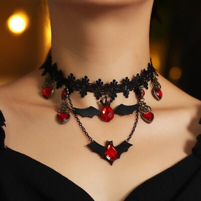 #ad Gothic Bat choker Bat necklace Halloween choker Halloween necklace $9.99