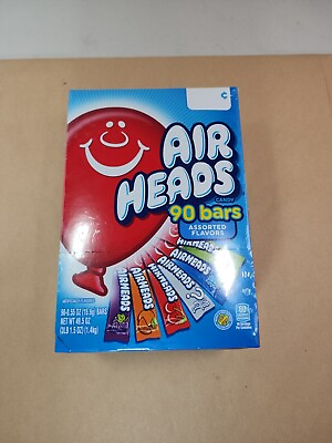 #ad #ad Airheads Variety Pack 90 ct .55 Bars Taffy Candy Bars 49.5 oz ASSORTED FLAVORS $17.99