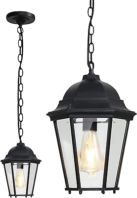 #ad #ad Outdoor Pendant Lights for Porch Black Hanging Outdoor Hanging Lights Adjustable $52.34
