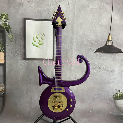 #ad Metallic Purple Gold Prince Electric Guitar Humbucker Gold Hardware FR Bridge $410.00