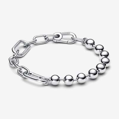 #ad *BRAND NEW* Pandora ME 925 Silver Metal Bead amp; Link Chain Bracelet 592793C00 $109.25