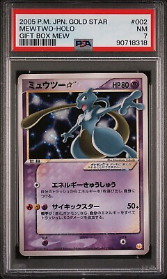 #ad PSA 7 NM Mewtwo Gold Star 002 Holo 2006 Gift Box Mew Pokemon Card Japanese $285.00
