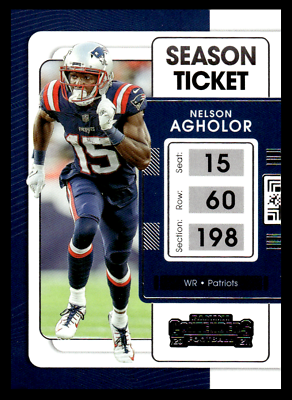 #ad 2021 Panini Contenders Nelson Agholor #67 New England Patriots Season Ticket $2.39