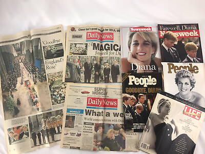 #ad Princess Diana Magazine amp; News Paper Lot Tribute Celebration Farewell 1997 $35.00
