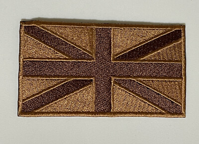 #ad Embroidered Union Jack British Patch Iron On Sew On Black UK Flag Badge GBP 2.49