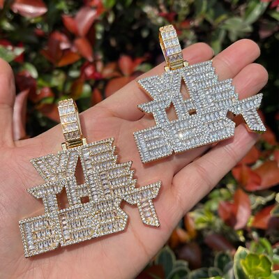 #ad 24k Real Gold Plated 3AAA CZ Ice Out Hop Hip WE THE BEST Pendant Necklace 20In $125.99