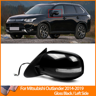 #ad Left Side Door Mirror W Turn Signal Light For 2014 2019 Mitsubishi Outlander $99.99