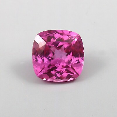 #ad 26 CT Natural Flawless Pink Ceylon Sapphire Loose Cushion Cut Gemstone 17x17 MM $64.10