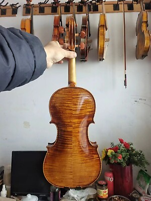 #ad Master 4 4 Violin Stradi Model flamed maple back old spruce top hand made A $299.00