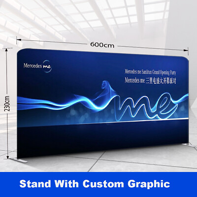 #ad 20ft Custom Tension Fabric Trade Show Display Booth Pop Up Stand Backdrop Wall $786.00