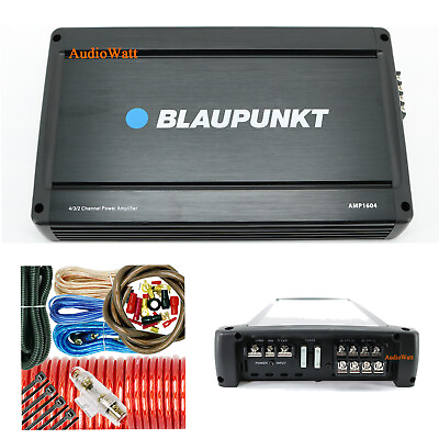 #ad BLAUPUNKT AMP1604 1600W CAR AUDIO 4 CHANNEL AMP AMPLIFIER 4 GAUGE AMP KIT $96.99
