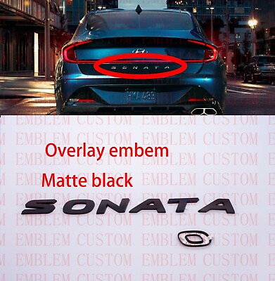#ad Matte Black Rear SONATA Overlay Emblem Badge For Hyundai Sonata 2020 2022 $23.88