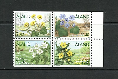 #ad R0413 Finland Aaland 1997 flora flowers BLOCK MNH $2.59