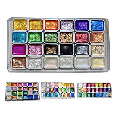 #ad Pearlescent Watercolor Set Art Pearlescent Painting Kit Palette 24 Color $13.75