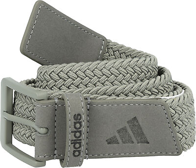 #ad Adidas Braided Stretch Silver Pebble Belt Men M L $42.00