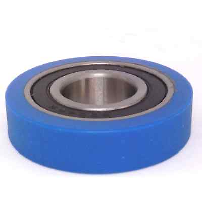 #ad 20X50X12mm Polyurethane Rubber roller wheel Bearing Sealed Miniature with tire $22.95
