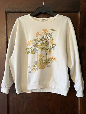 #ad Vintage Angie Strauss Art Fair Sweatshirt Size M “Nasturtium” $24.99