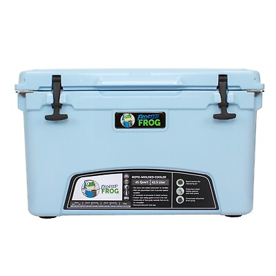 #ad Frosted Frog Ocean Blue 45 Quart Cooler Heavy Duty Ice Chest $229.99