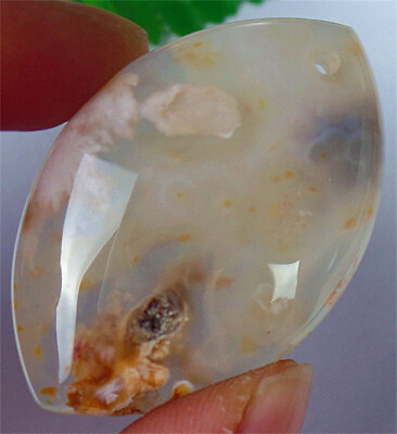 #ad 47x31x7mm Natural Cherry Blossom Agate Healing Marquise Pendant Bead BV66855 $8.29