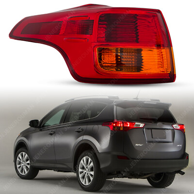 #ad Left Driver Tail light For 2013 15 Toyota RAV4 Rear Outer brake Lamp W O Bulb LH $49.90