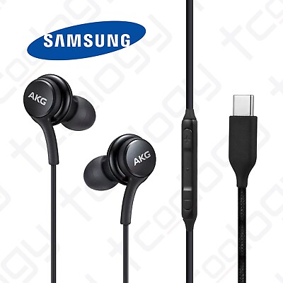#ad Original Samsung Galaxy S24 S23 S22 AKG Stereo Earbuds w USB C Braided Cable $10.89
