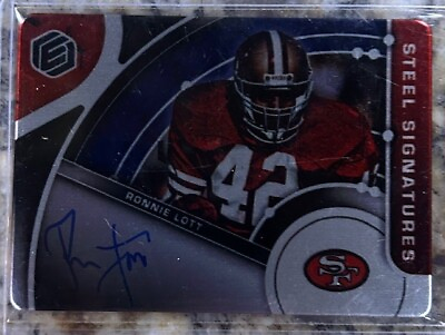#ad 2023 PANINI PLATES AND PATCHES STEEL SIGNATURES RONNIE LOTT AUTO 15 27 $42.42
