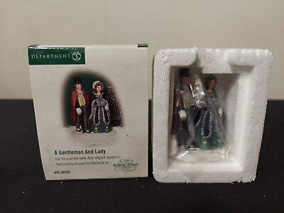 #ad Department 56 Dicken#x27;s Village 58559 Christmas Accessory A Gentleman And Lady $19.99