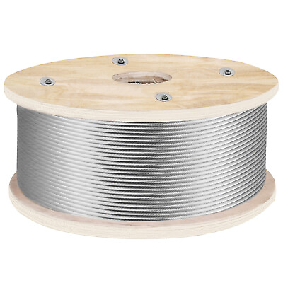 #ad VEVOR T316 500Ft Stainless Steel Cable 3 16quot; Cable Railing Wire Rope Cable 1x19 $98.99