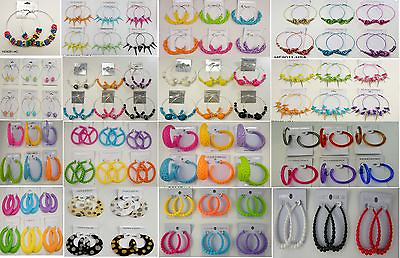 #ad #ad Wholesale Jewelry lot 10 pairs Beautiful Color Fashion Hoop Earrings Su 195 $9.99