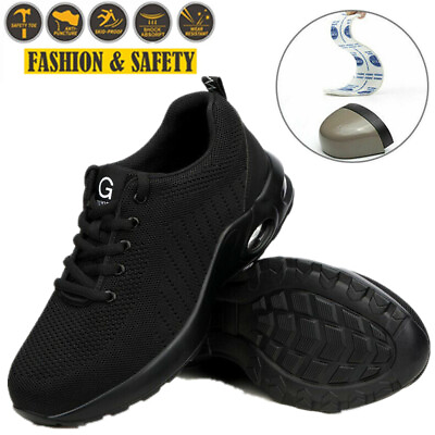 #ad Mens Indestructible Safety Steel Toe Work Shoes Non Slip Hiking Boots Breathable $27.59