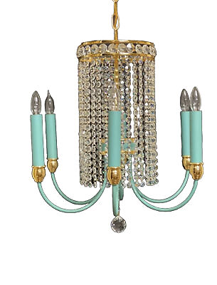 #ad #ad Hollywood Regency Strass Swarovski Crystal Brass Chandelier Vintage Germany $995.00