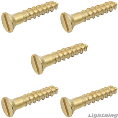 #ad #14 x 1quot; Solid Brass Flat Head Slotted Wood Screw Qty 500 $223.17